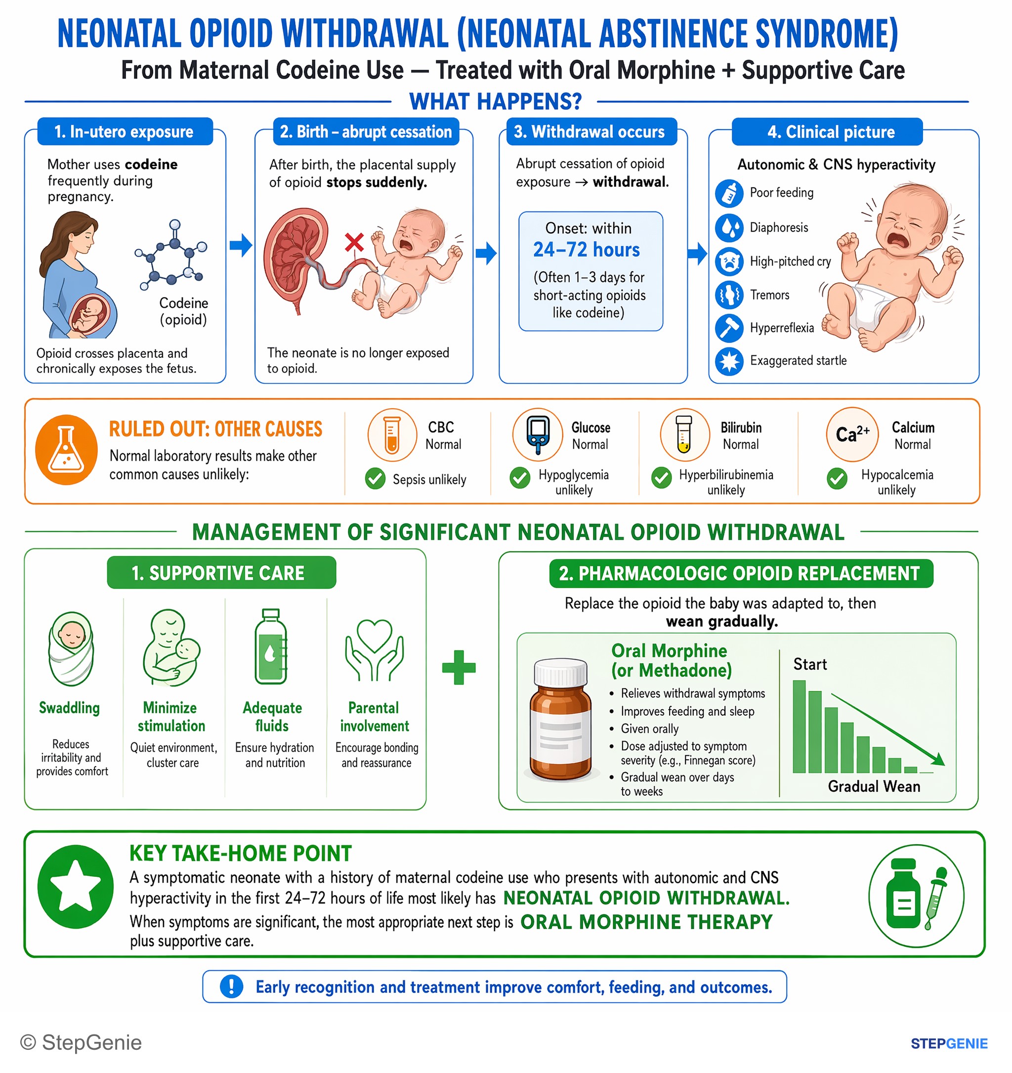 Substance use disorders — StepGenie USMLE Step 2 explanation infographic