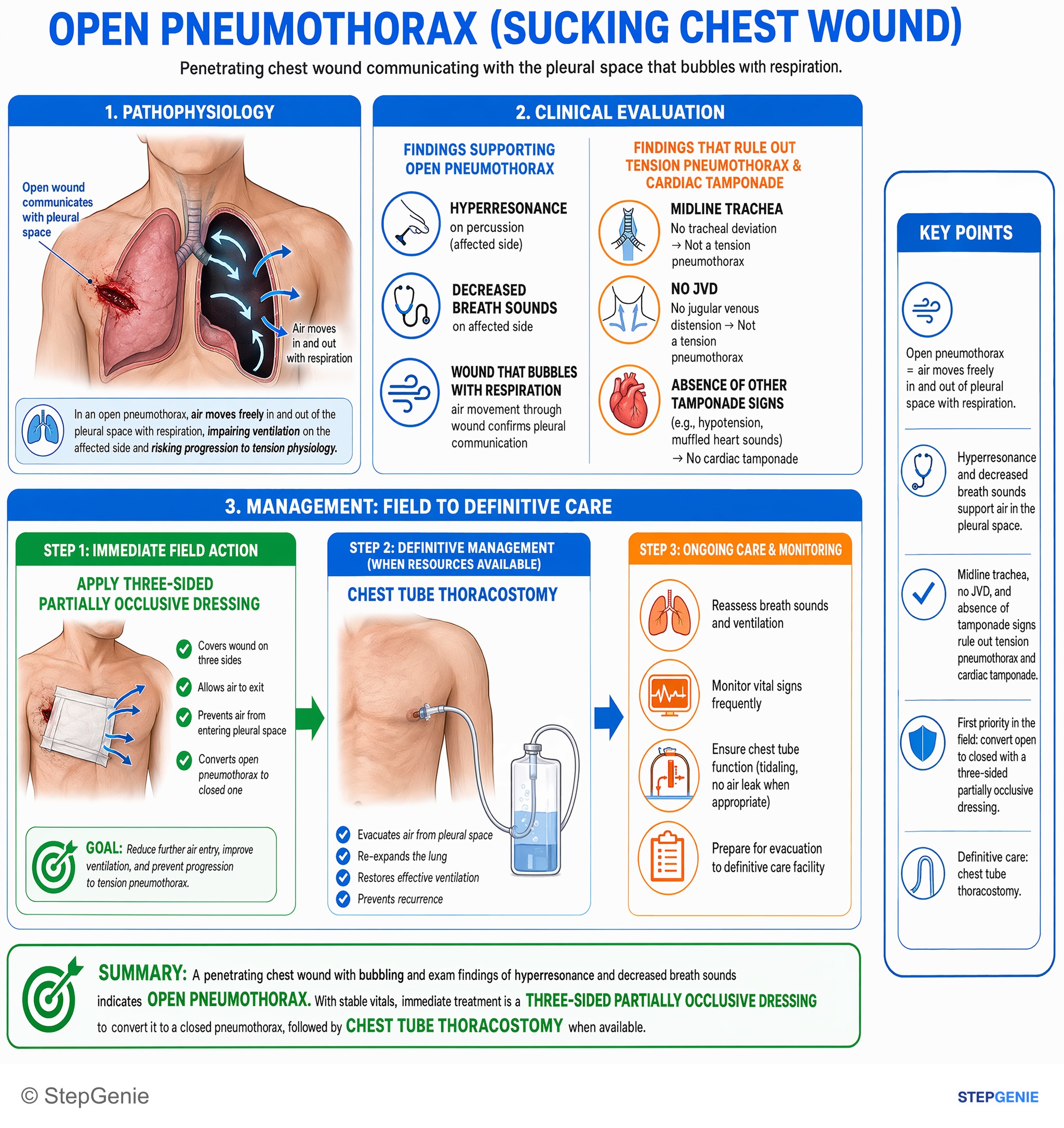 Critical care and trauma medicine — StepGenie USMLE Step 2 explanation infographic