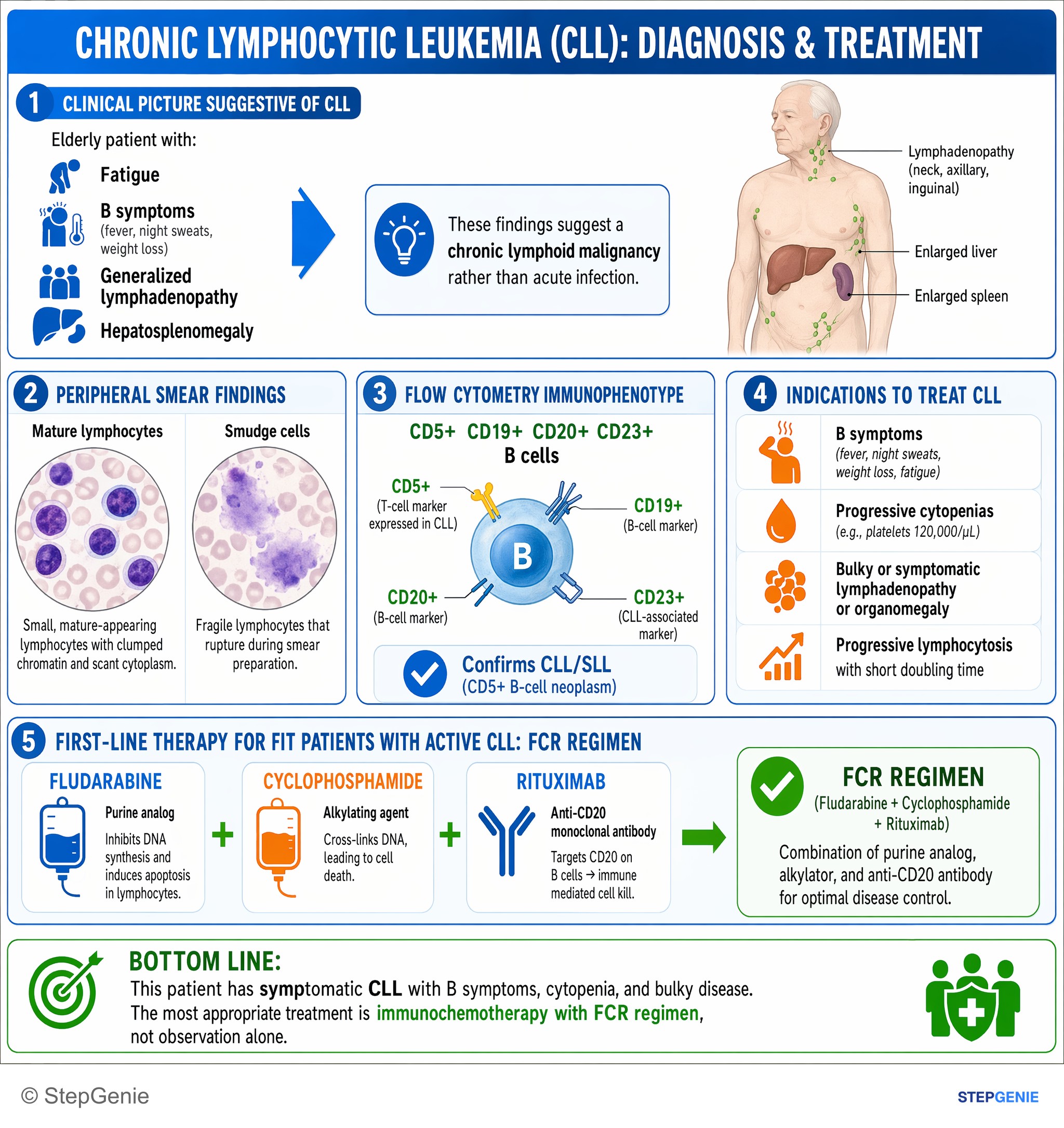 White blood cell disorders — StepGenie USMLE Step 2 explanation infographic