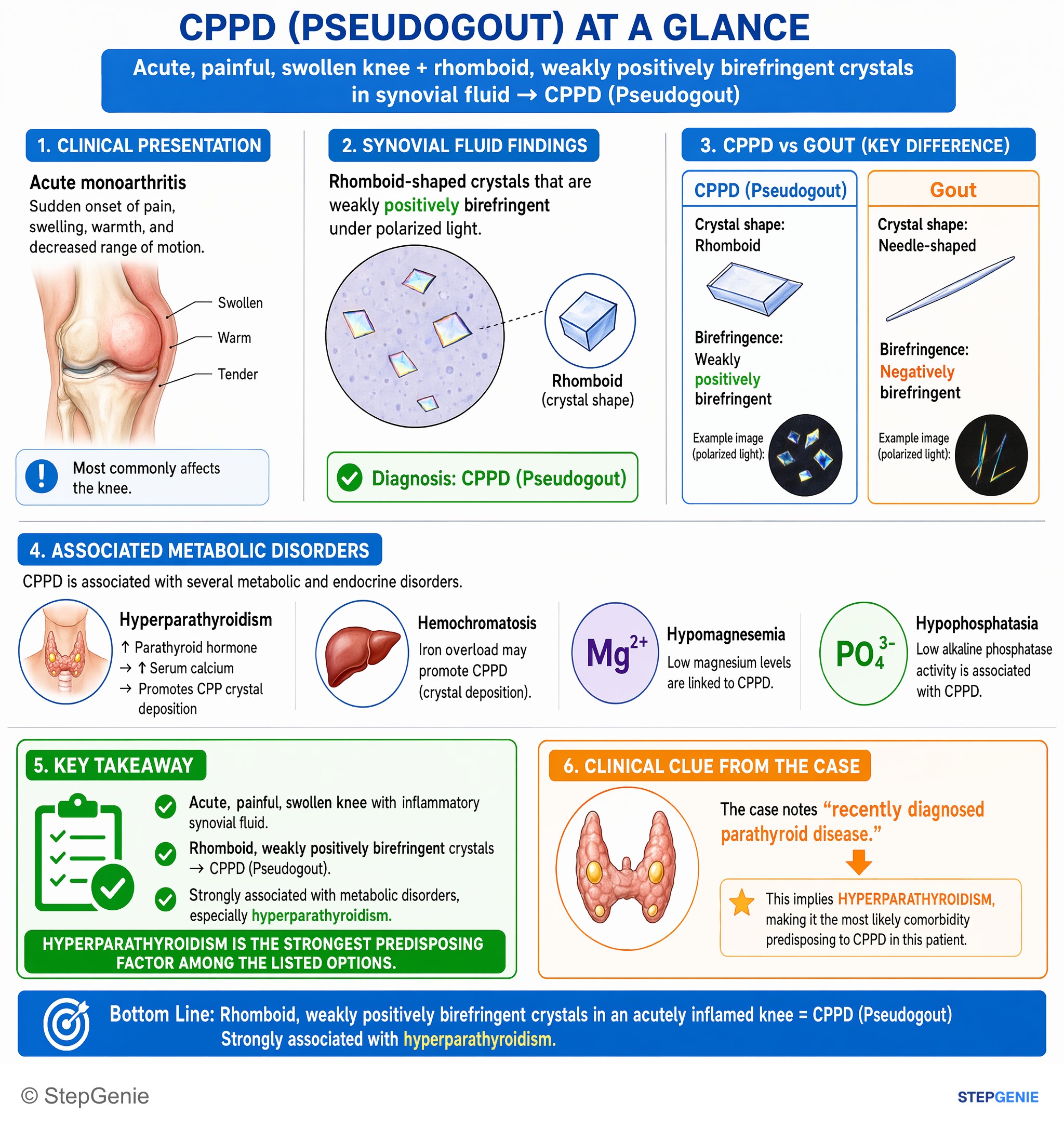 Arthritis and spondyloarthropathies — StepGenie USMLE Step 1 explanation infographic