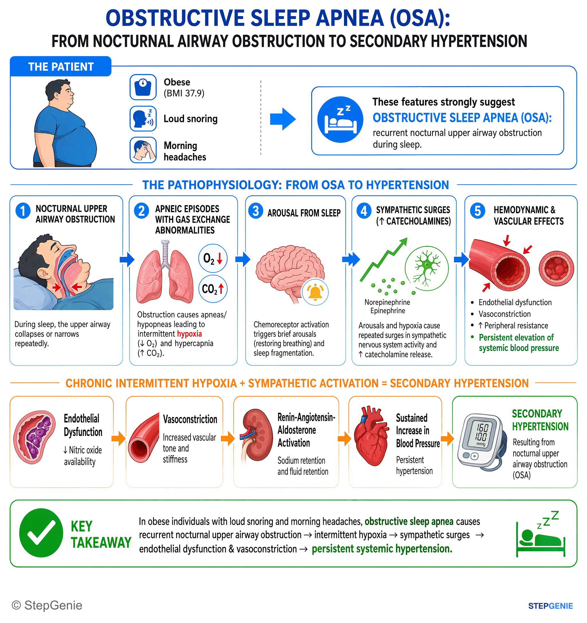 Sleep disorders — StepGenie USMLE Step 2 explanation infographic