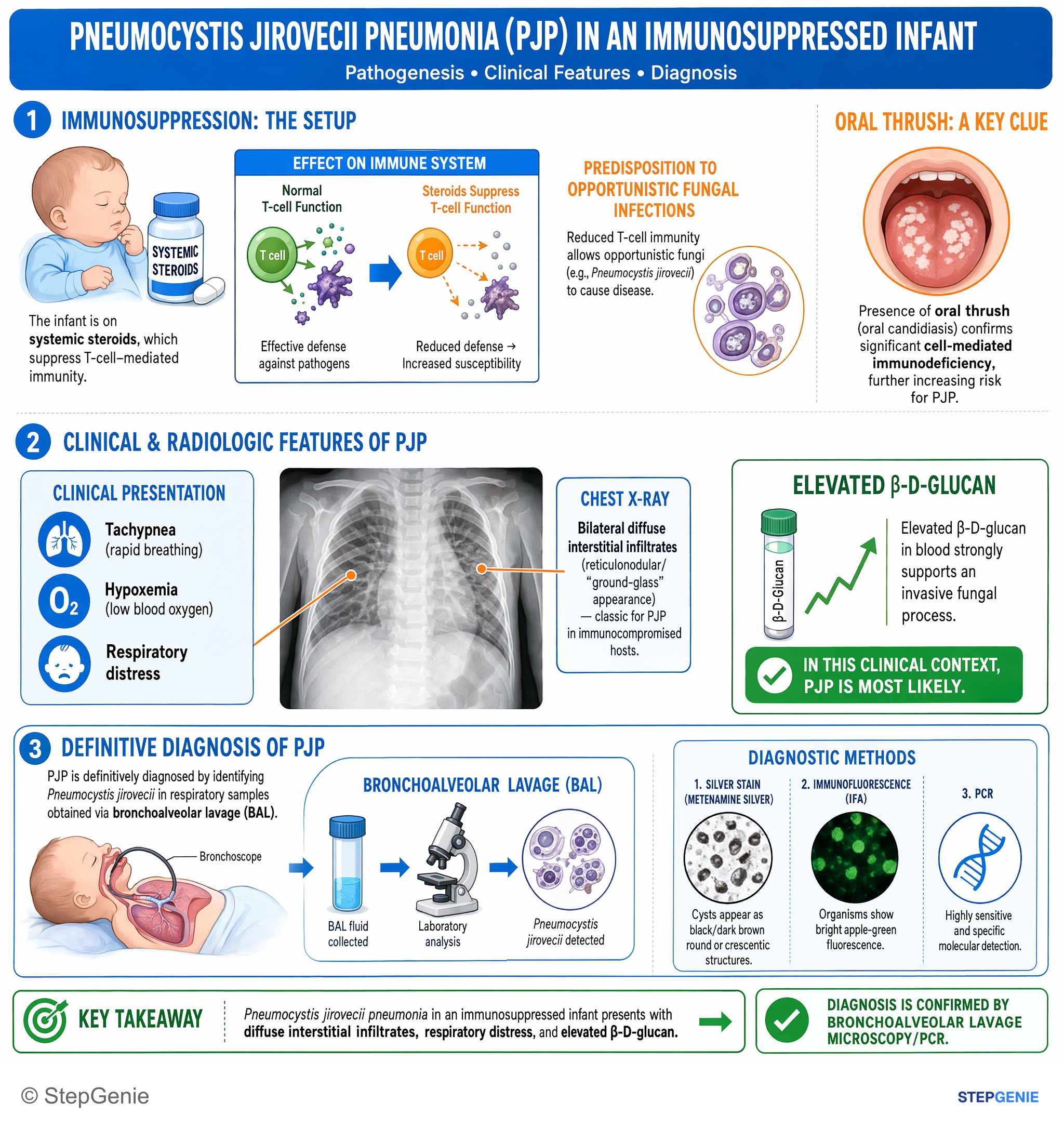 Fungal infections — StepGenie USMLE Step 2 explanation infographic