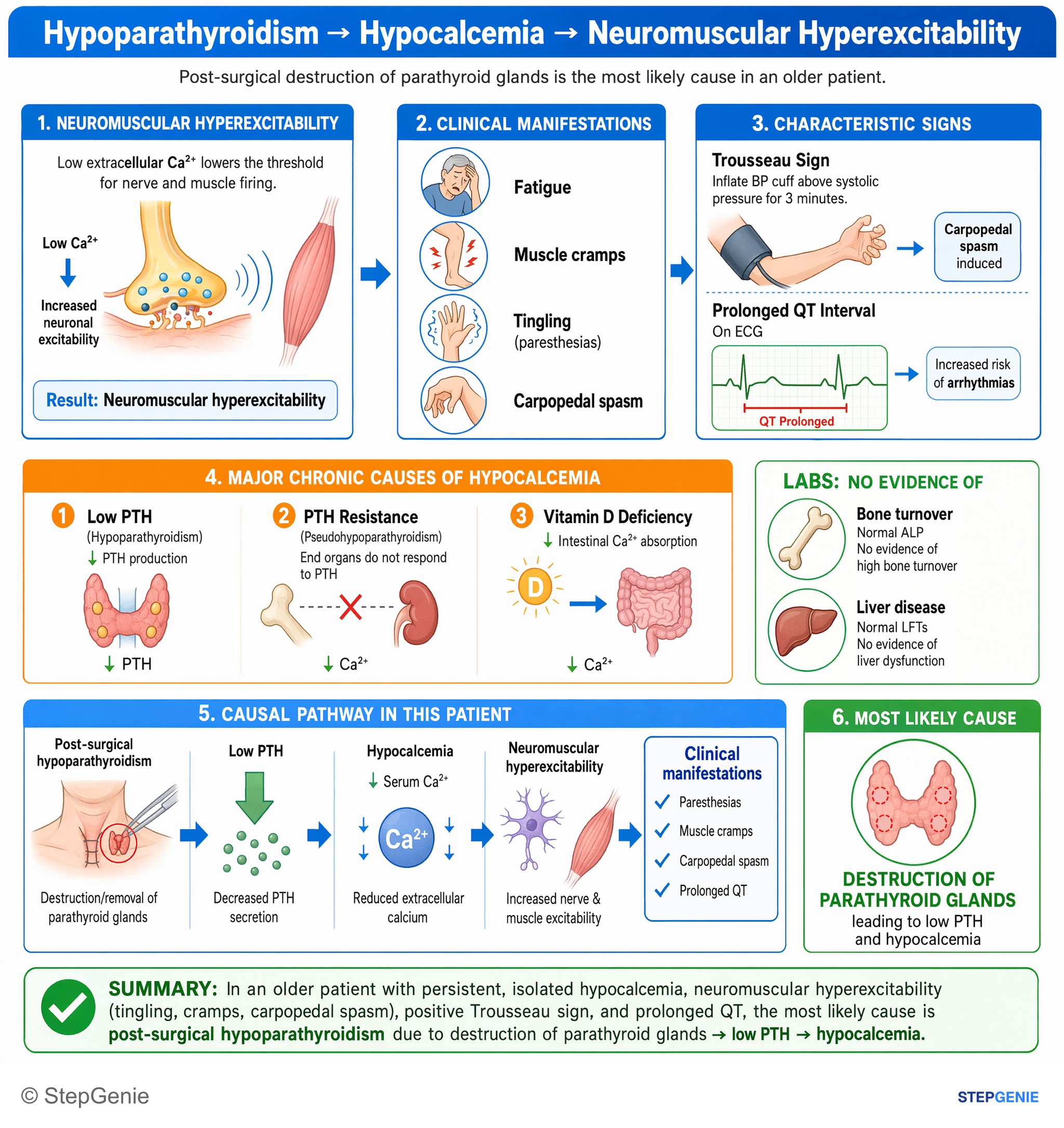 Electrolytes + electrolyte disorders — StepGenie USMLE Step 1 explanation infographic
