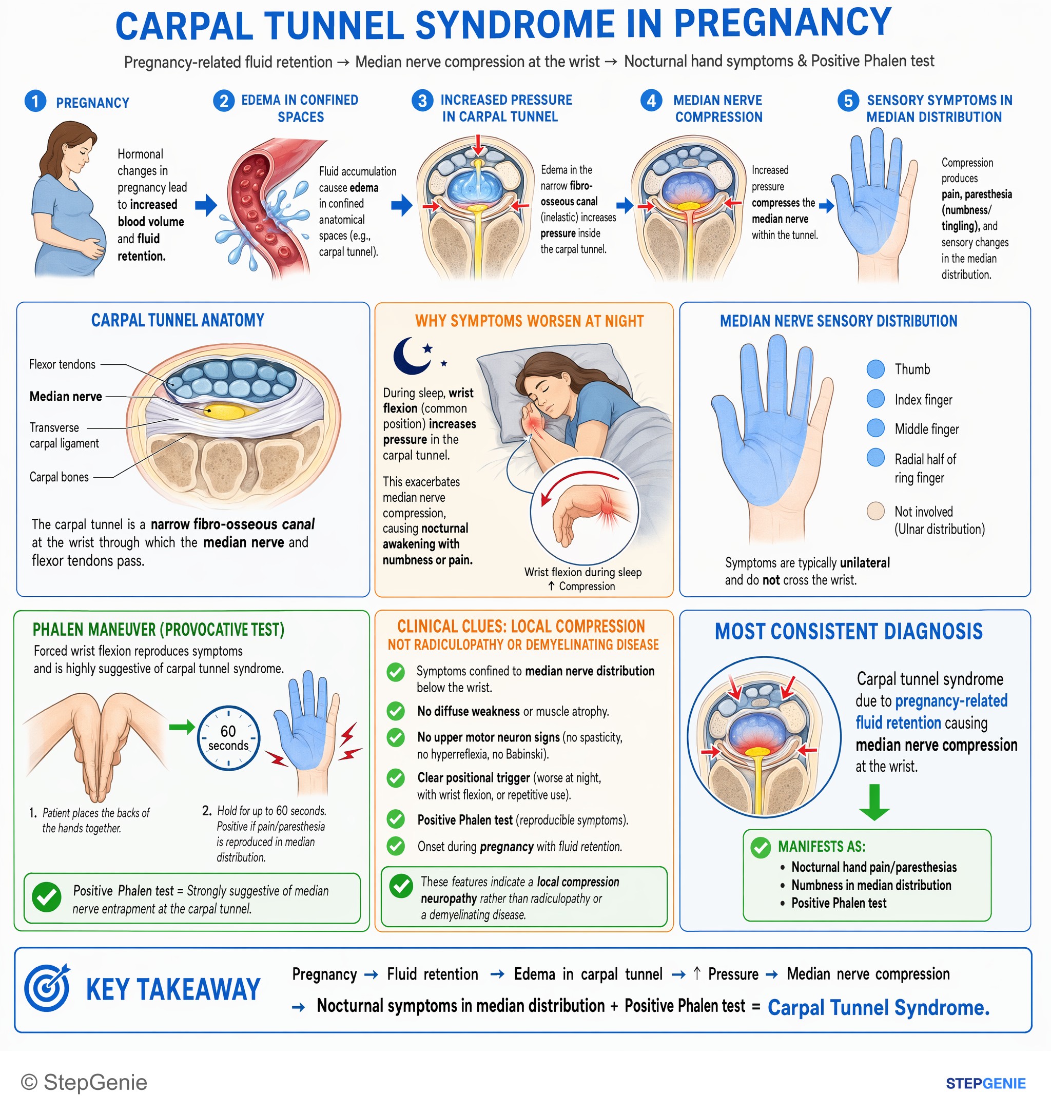 Upper limb nerves — StepGenie USMLE Step 1 explanation infographic
