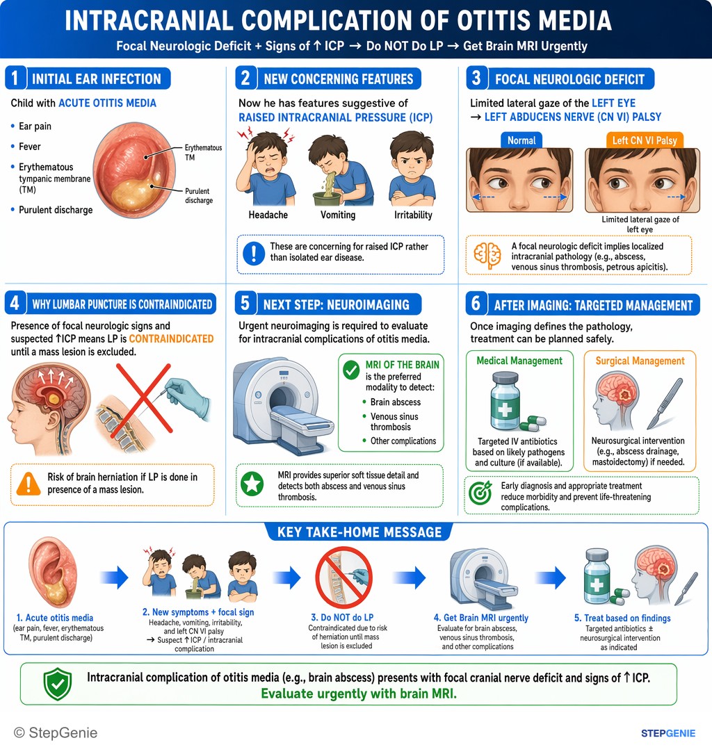 CNS infections — StepGenie USMLE Step 2 explanation infographic
