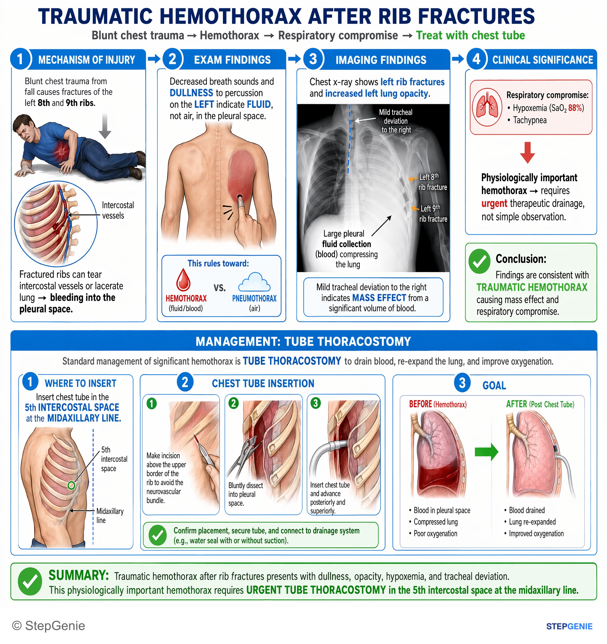 Critical care and trauma medicine — StepGenie USMLE Step 2 explanation infographic