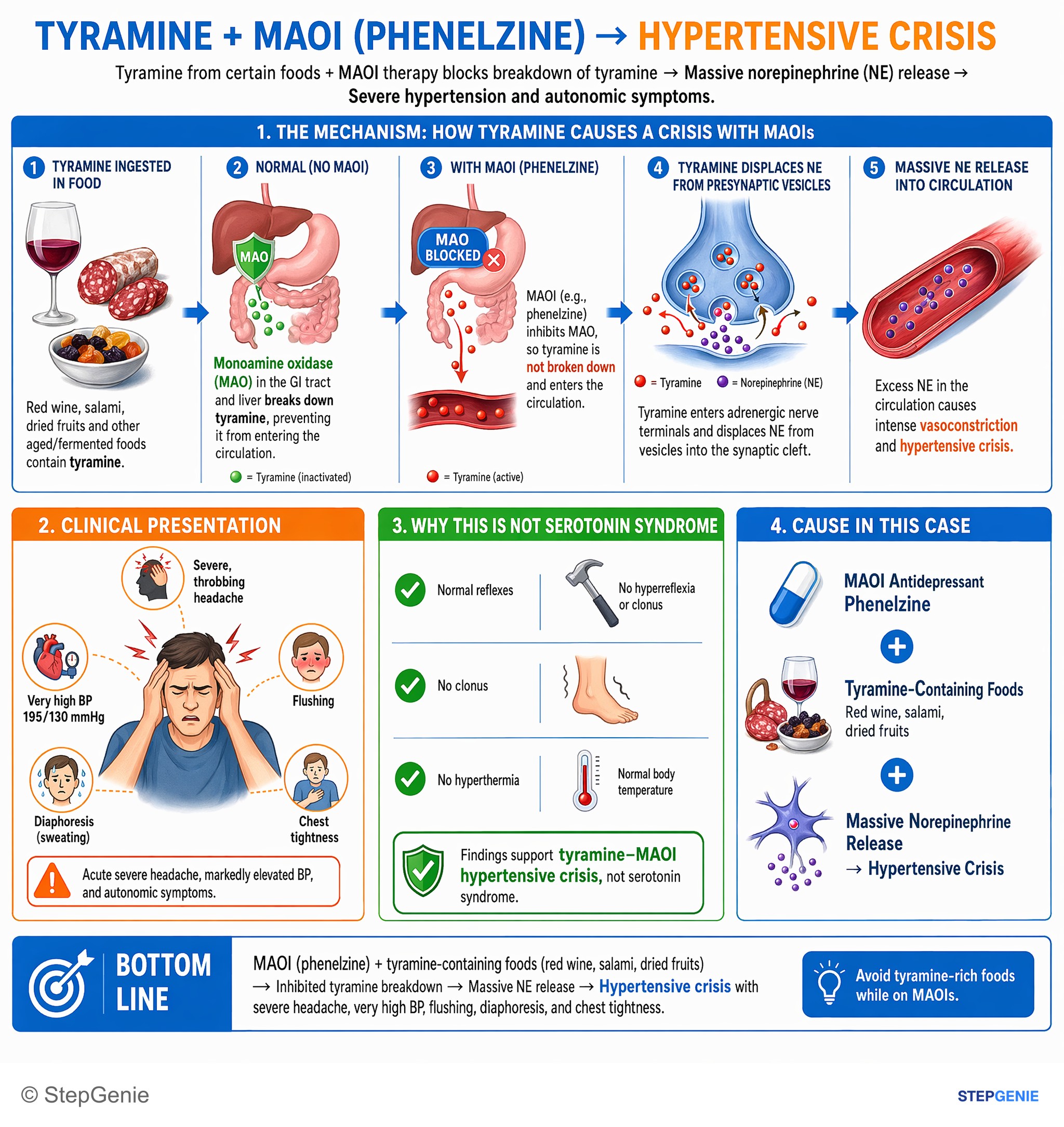 Substance use disorders — StepGenie USMLE Step 1 explanation infographic
