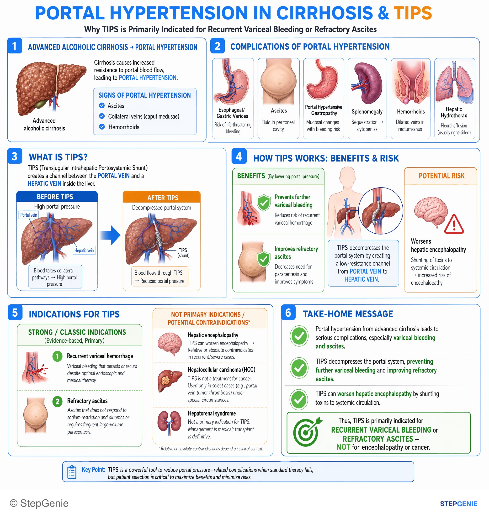 Hepatic disorders — StepGenie USMLE Step 2 explanation infographic