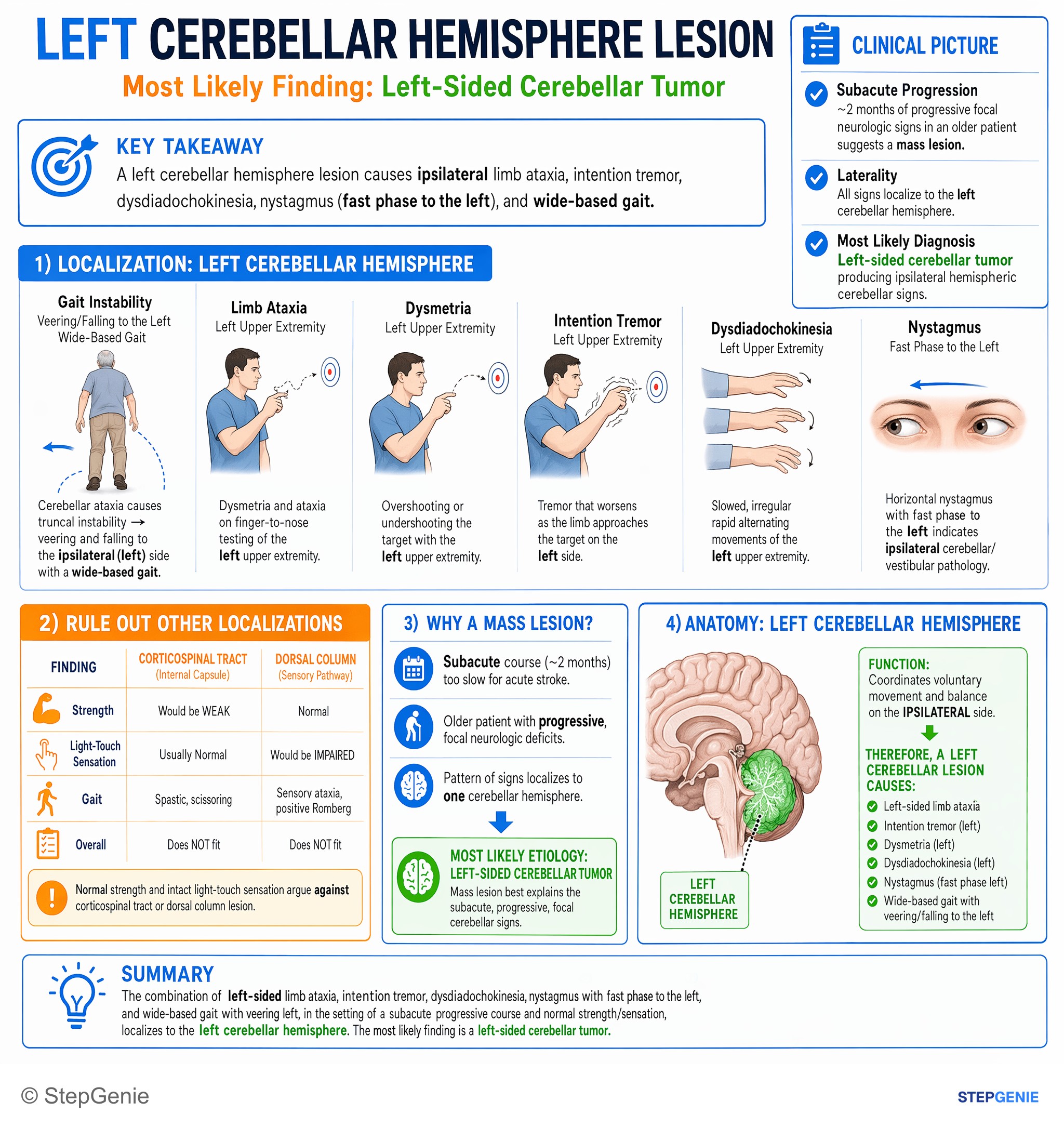 Normal structure and function of the nervous system — StepGenie USMLE Step 1 explanation infographic