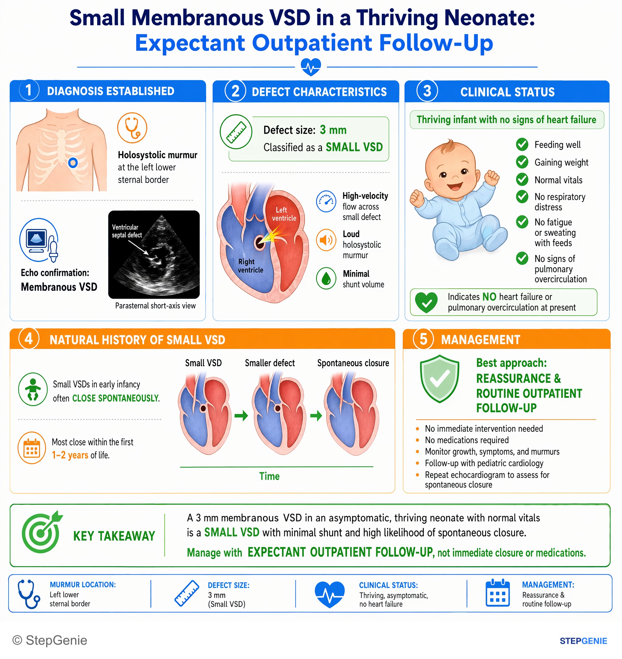 Congenital heart disease — StepGenie USMLE Step 2 explanation infographic