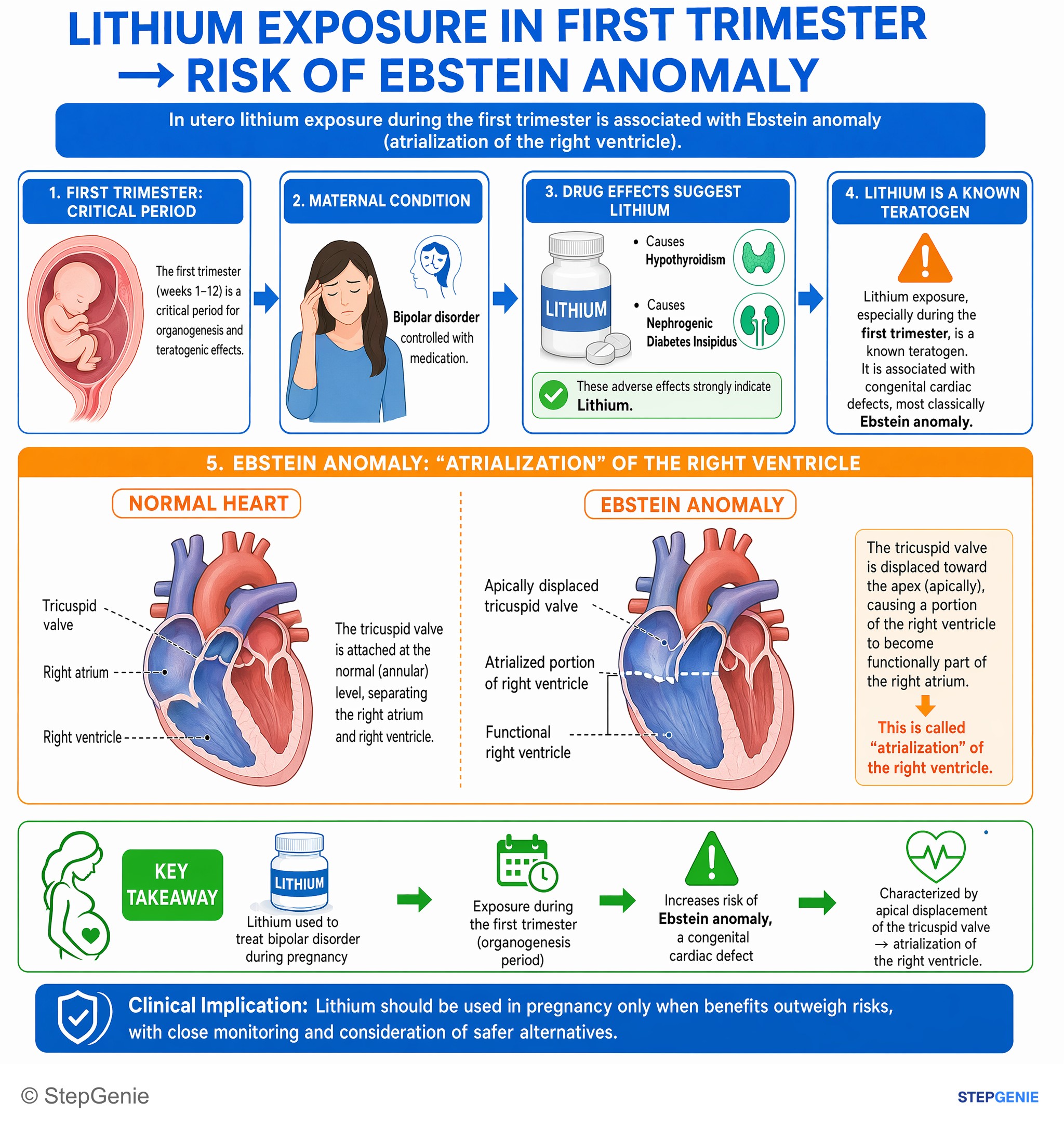 Disorders of pregnancy (non-infectious) — StepGenie USMLE Step 1 explanation infographic
