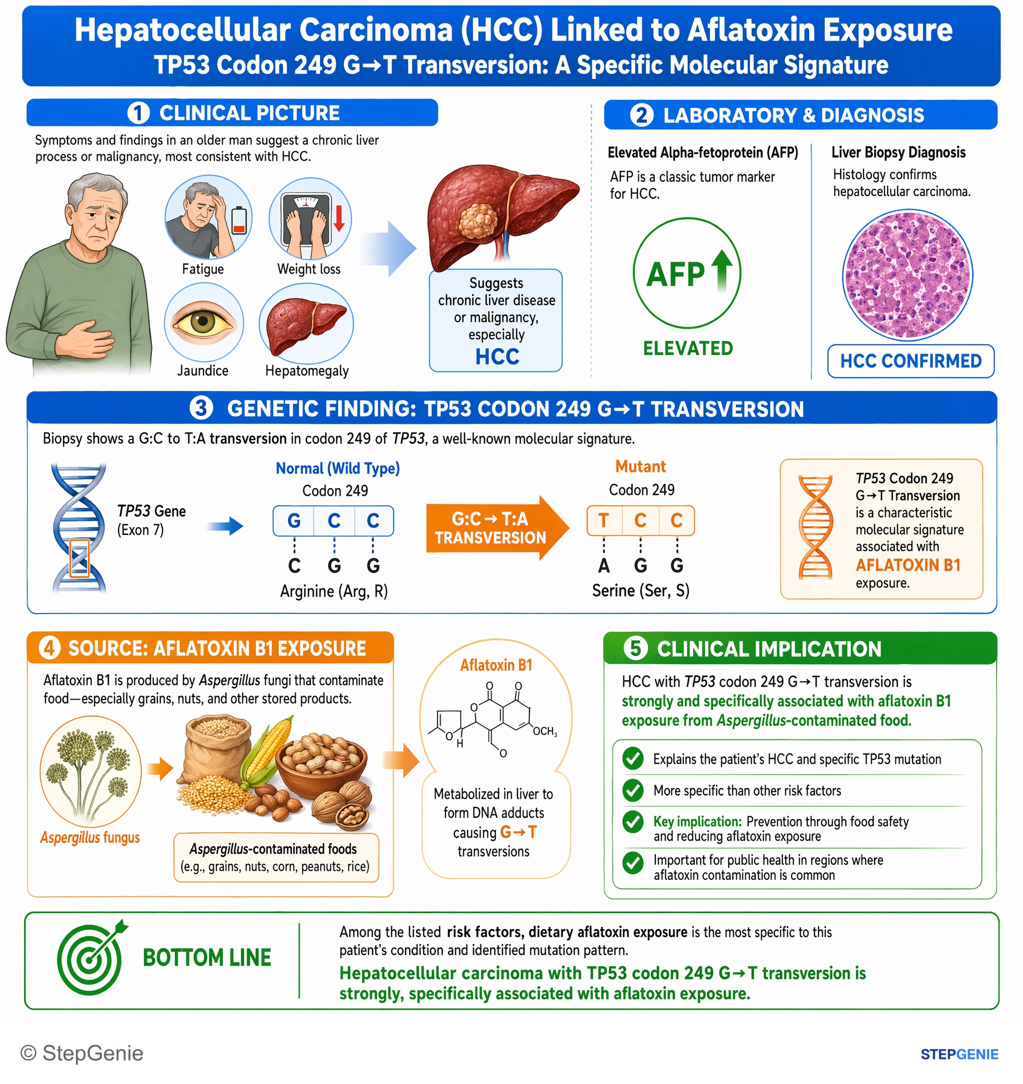 Hepatic disorders — StepGenie USMLE Step 1 explanation infographic