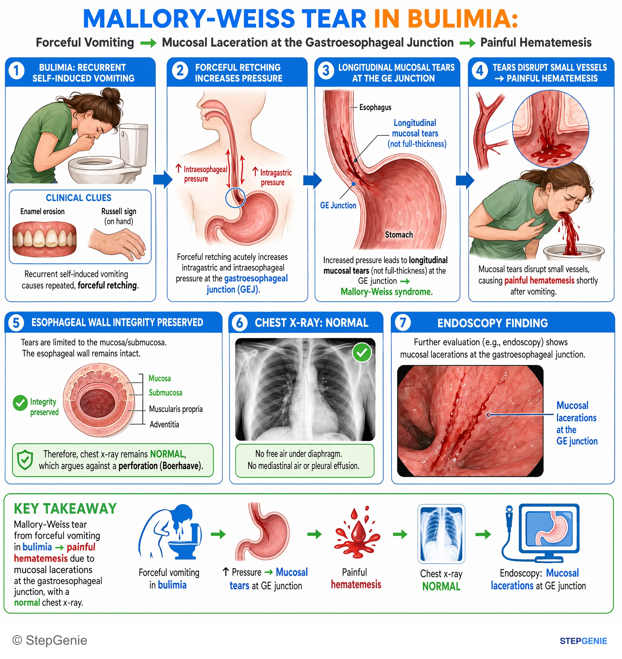 Gastroesophageal disorders — StepGenie USMLE Step 1 explanation infographic
