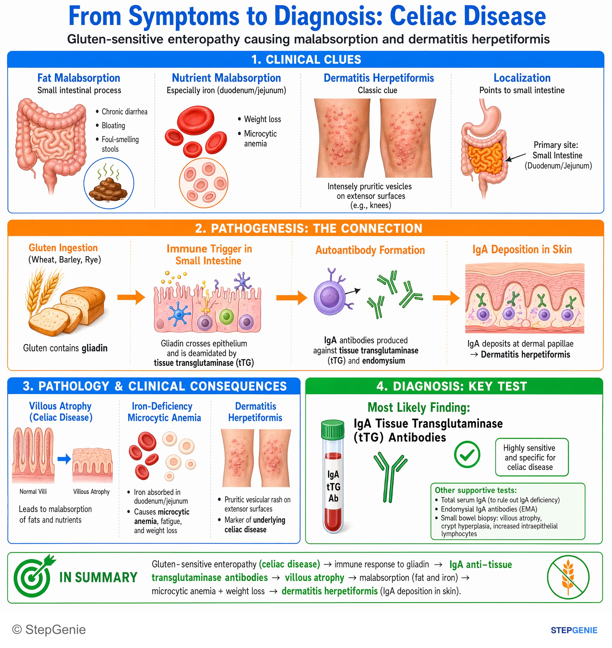Autoimmune disorders — StepGenie USMLE Step 1 explanation infographic