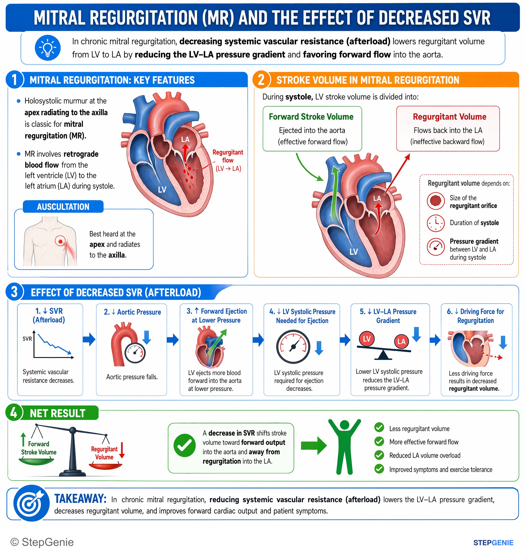 Valvular heart diseases — StepGenie USMLE Step 1 explanation infographic