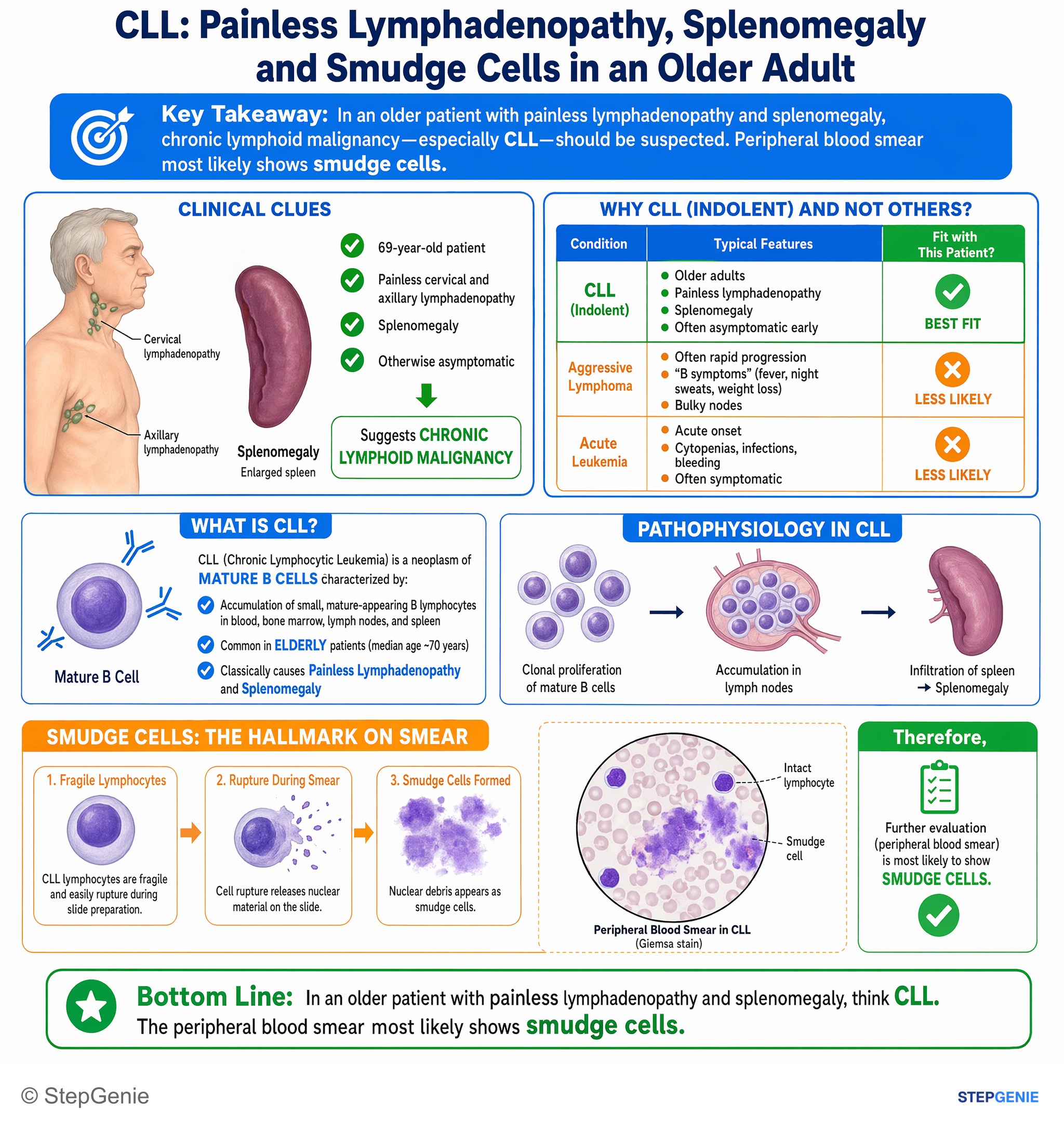 WBC disorders — StepGenie USMLE Step 1 explanation infographic