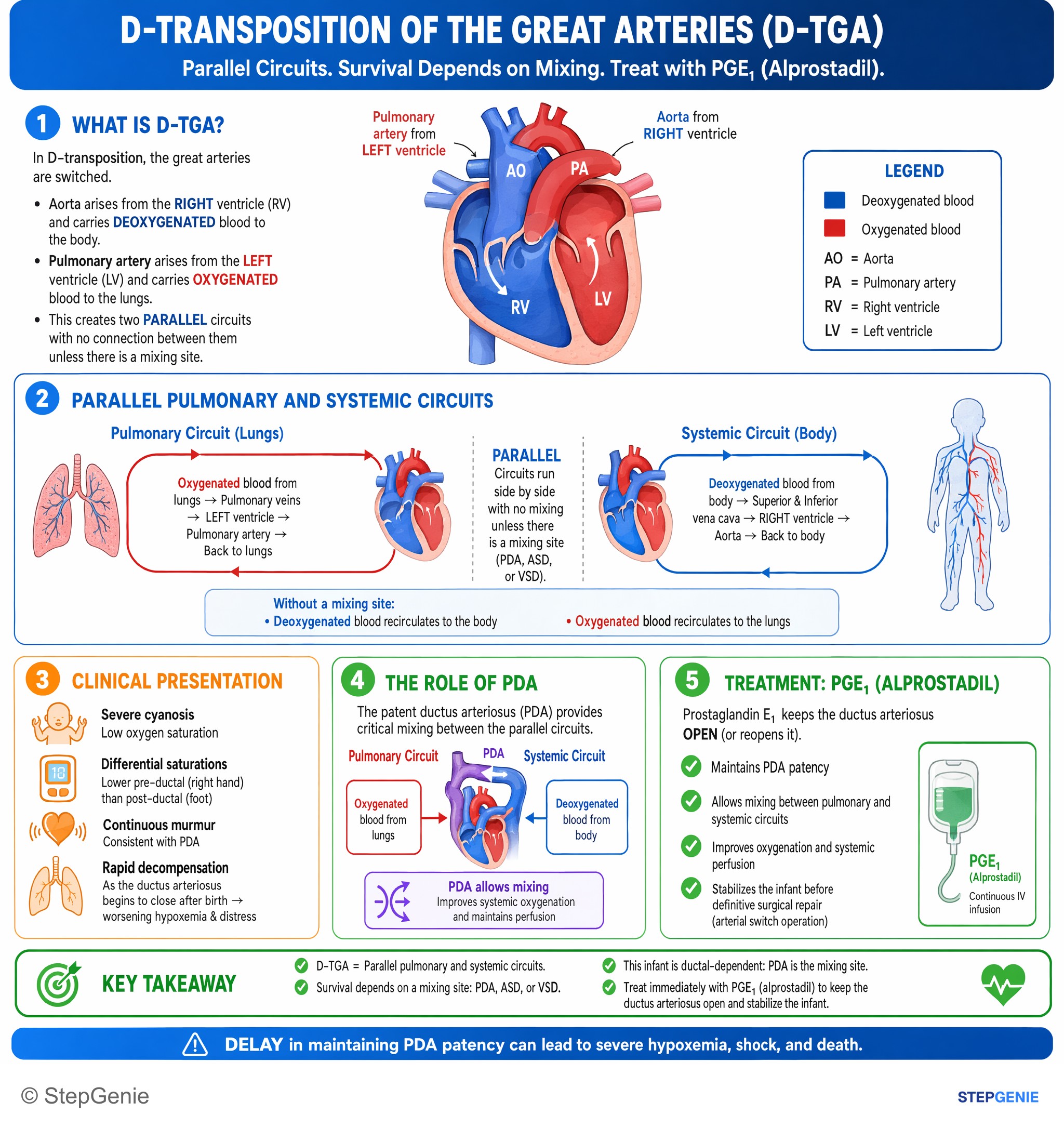 Congenital heart disease — StepGenie USMLE Step 2 explanation infographic