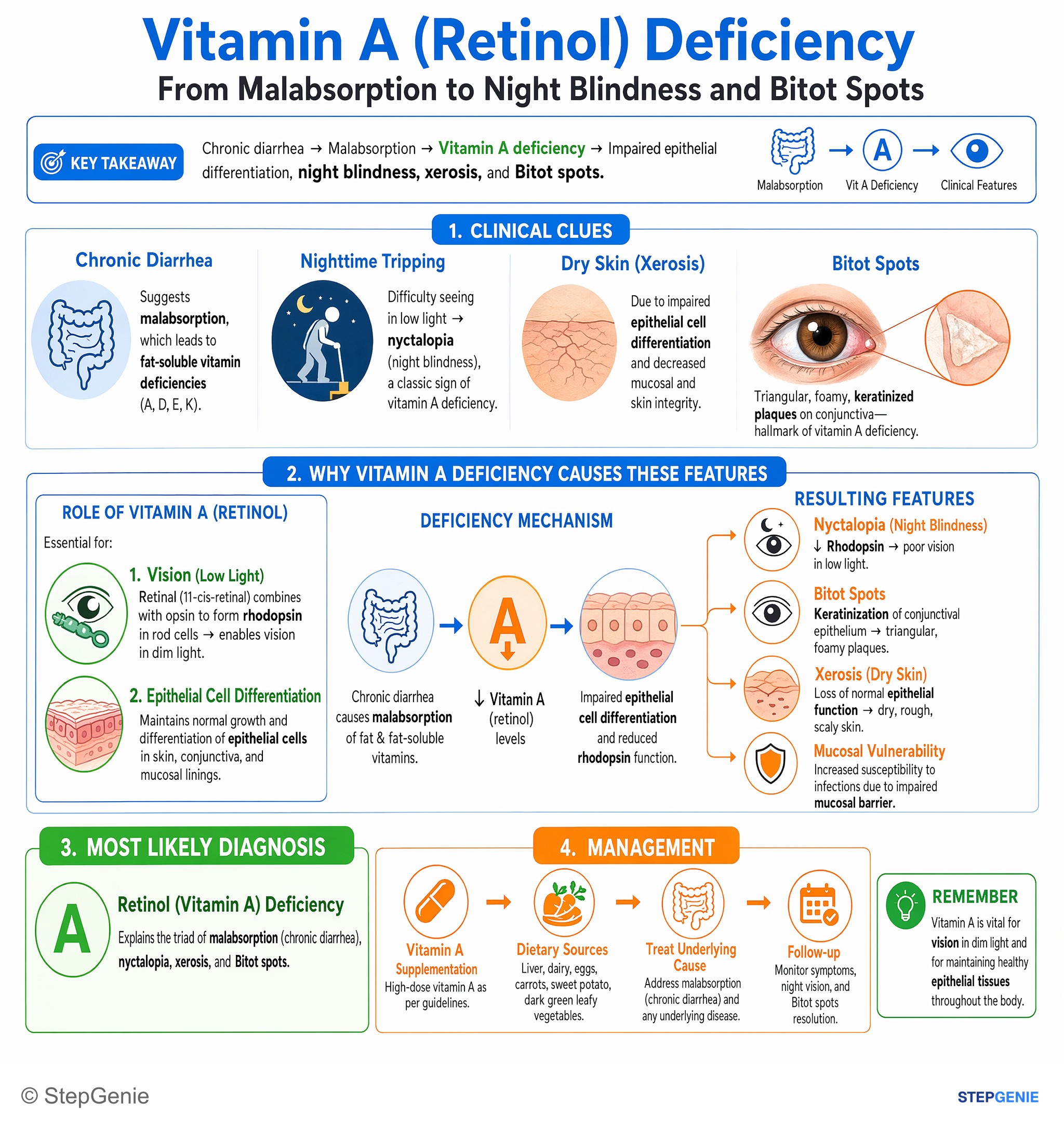 Disorders of nutrition — StepGenie USMLE Step 1 explanation infographic