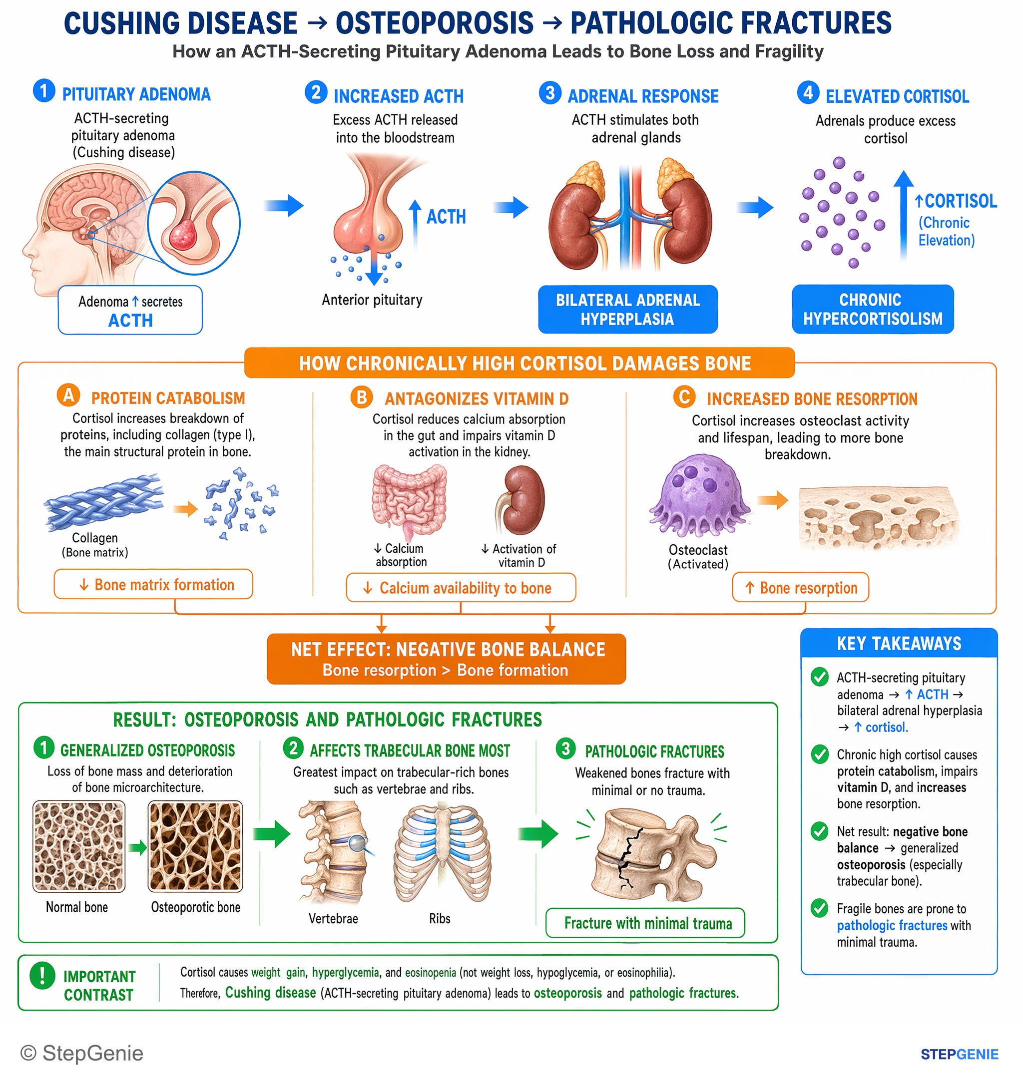 Endocrine tumors — StepGenie USMLE Step 2 explanation infographic