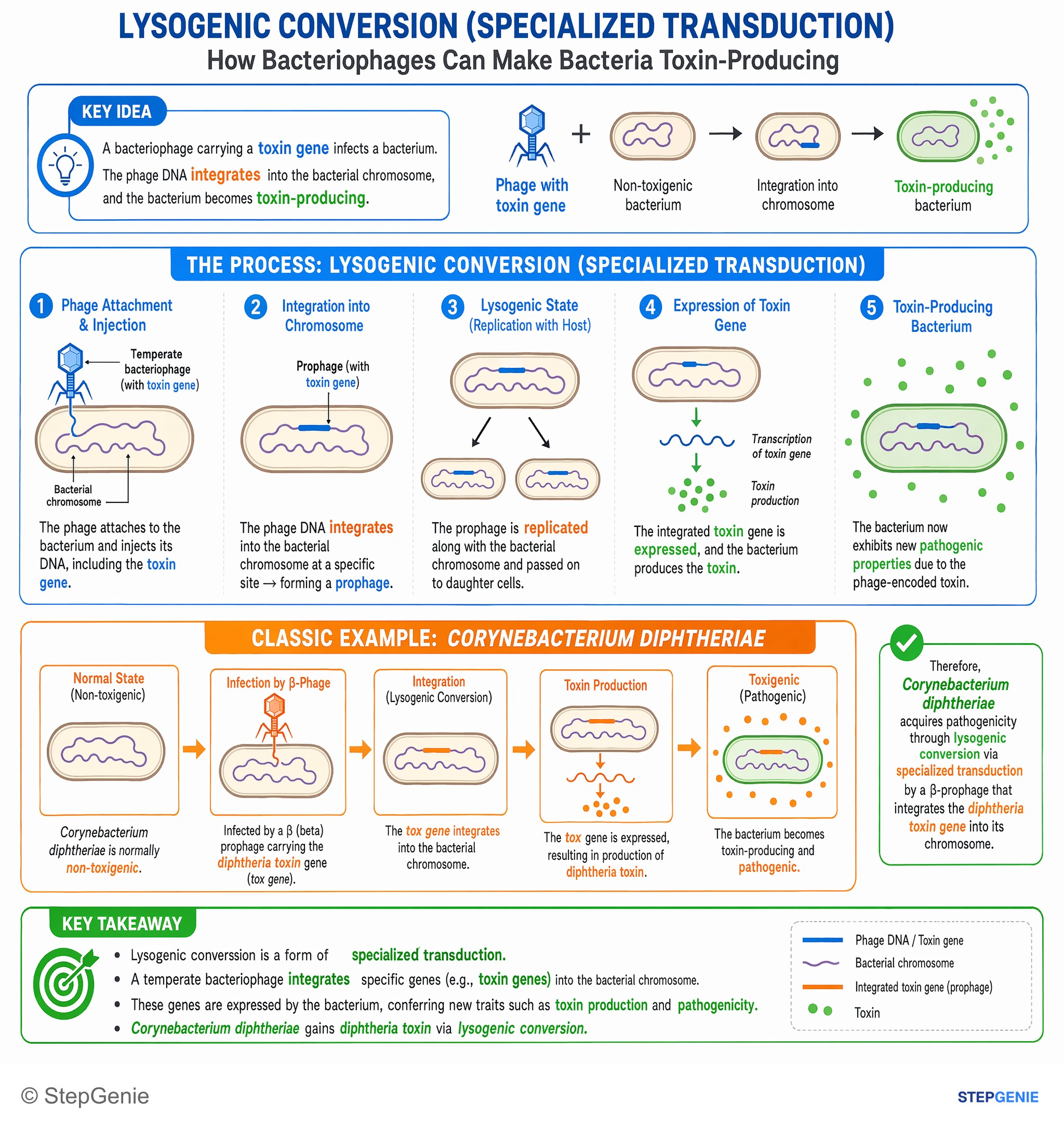 Bacterial infections — StepGenie USMLE Step 1 explanation infographic