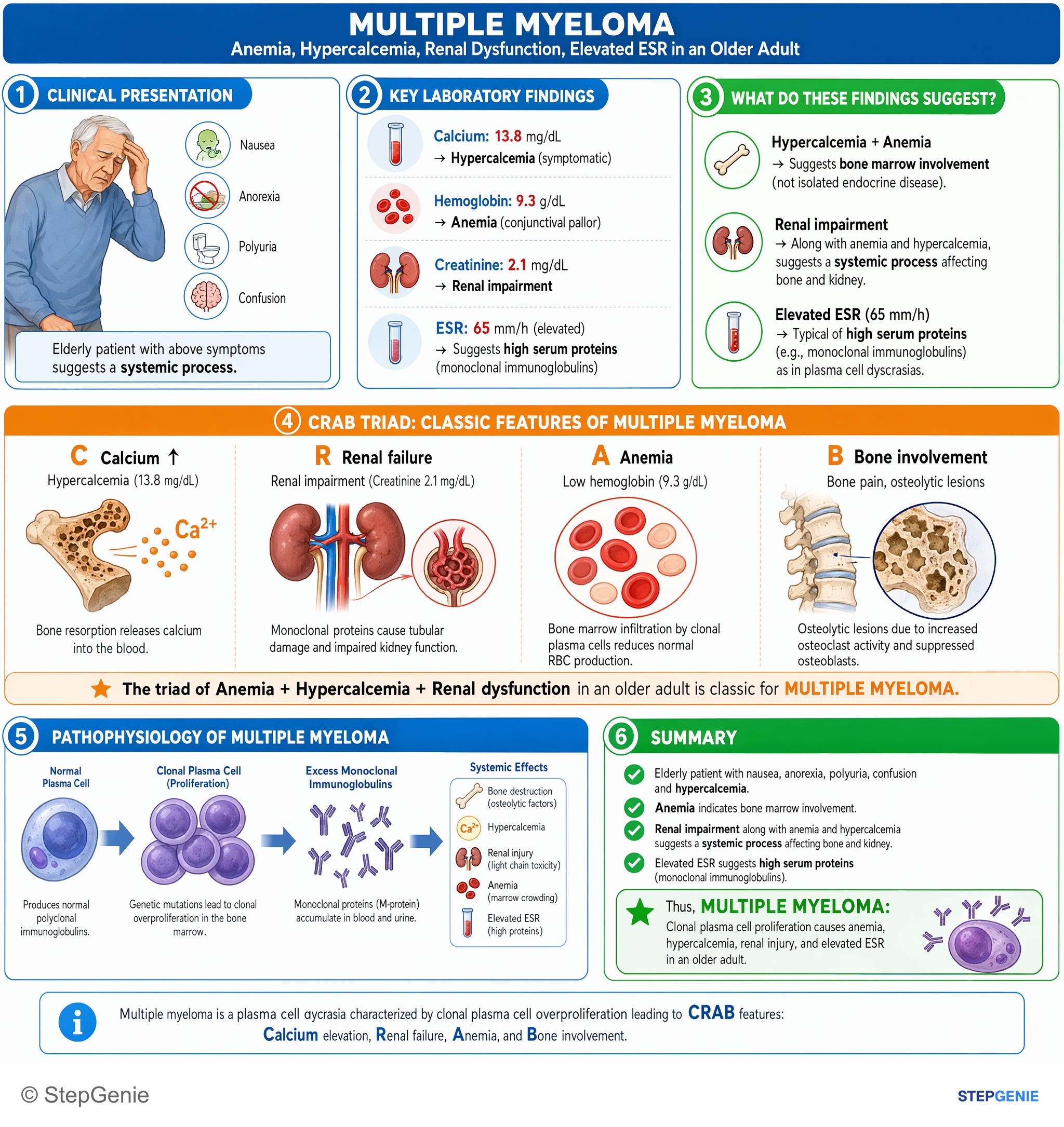 Principles of oncology — StepGenie USMLE Step 1 explanation infographic