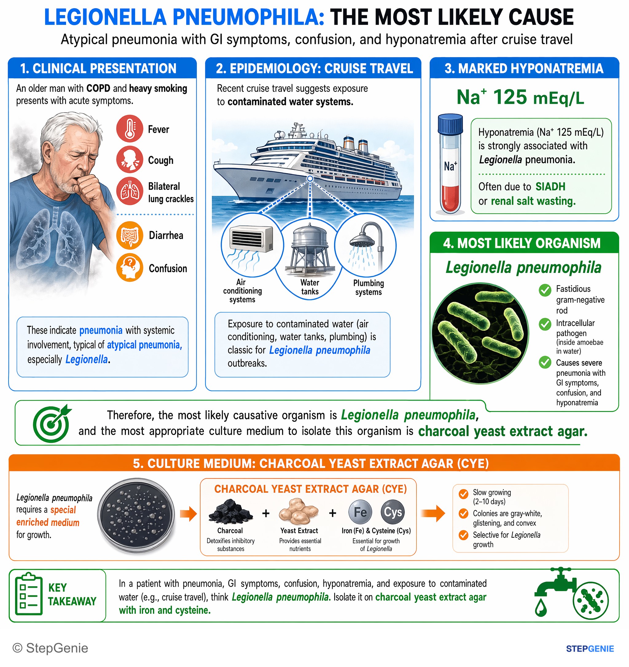 Bacterial infections — StepGenie USMLE Step 1 explanation infographic