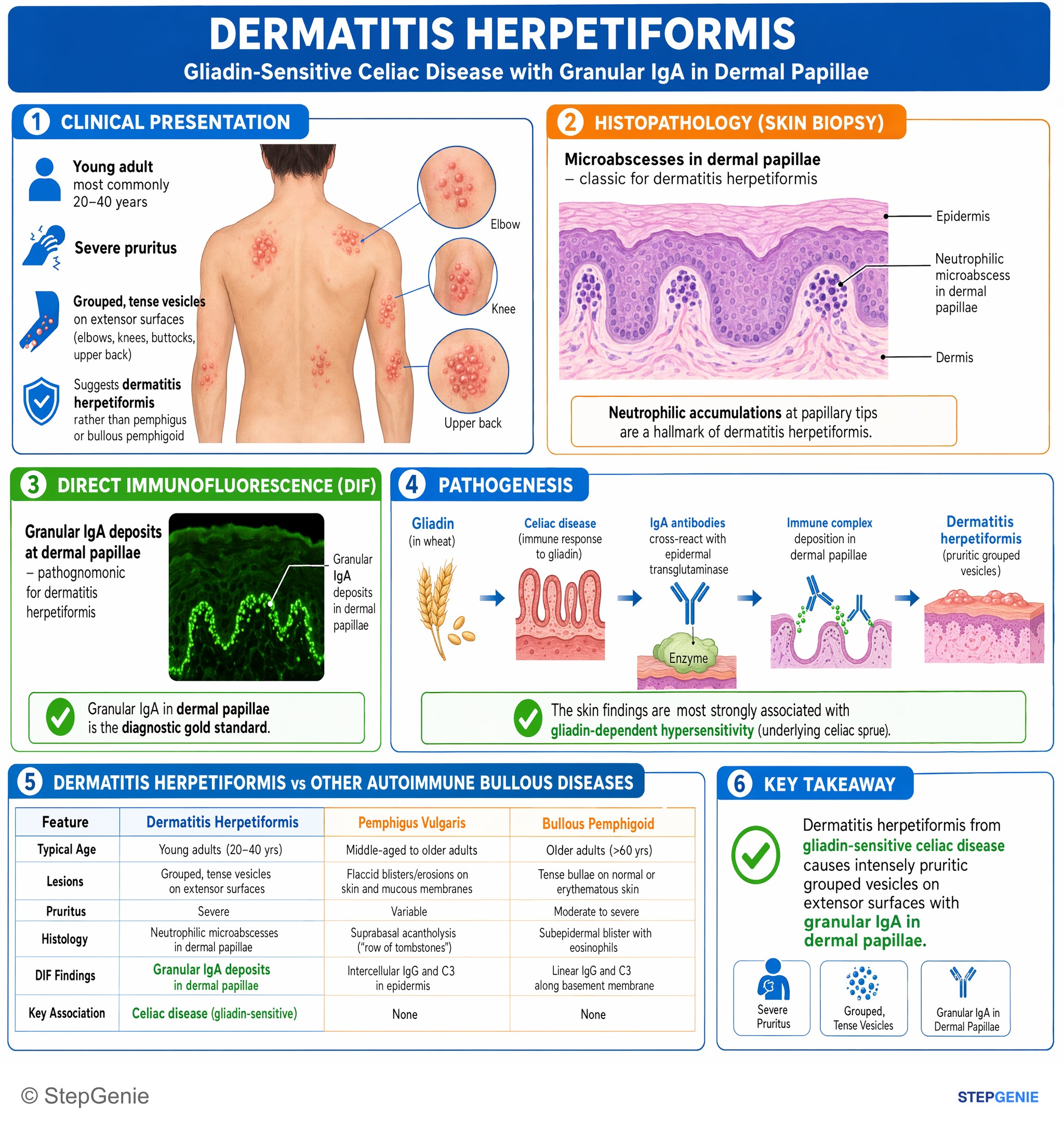 Autoimmune disorders — StepGenie USMLE Step 1 explanation infographic