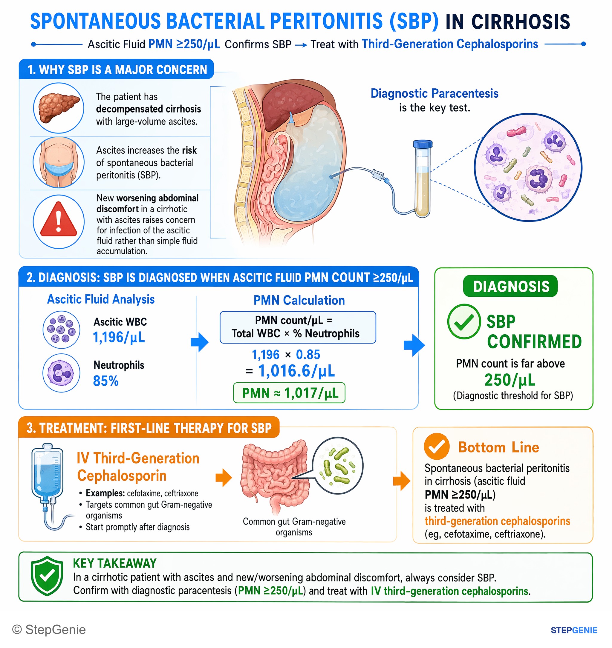 Bacterial infections — StepGenie USMLE Step 2 explanation infographic