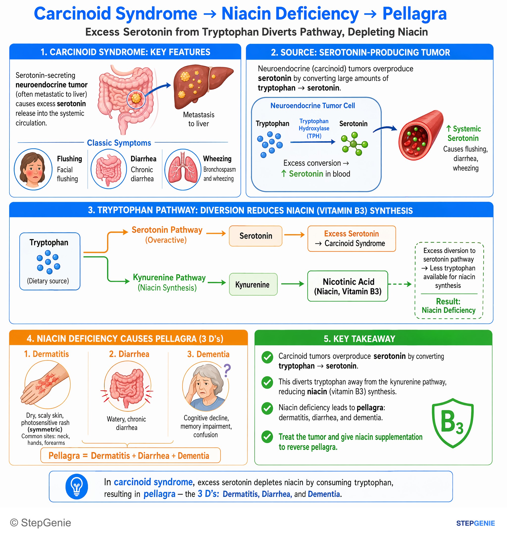 Disorders of nutrition — StepGenie USMLE Step 1 explanation infographic