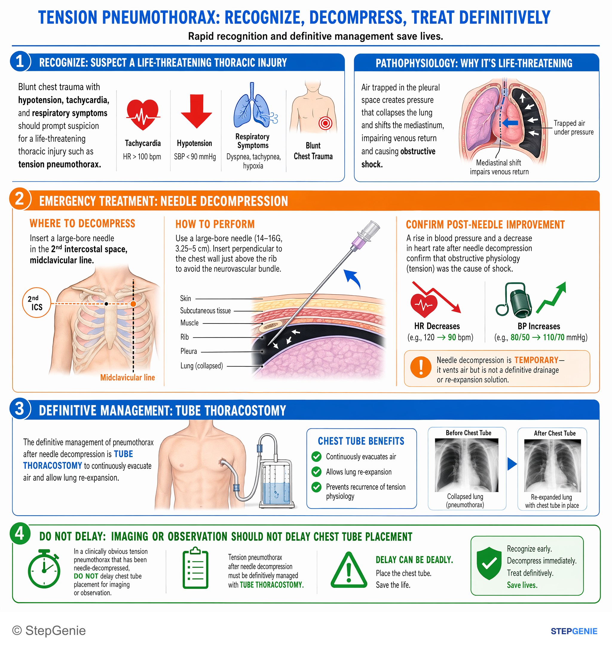 Critical care and trauma medicine — StepGenie USMLE Step 2 explanation infographic