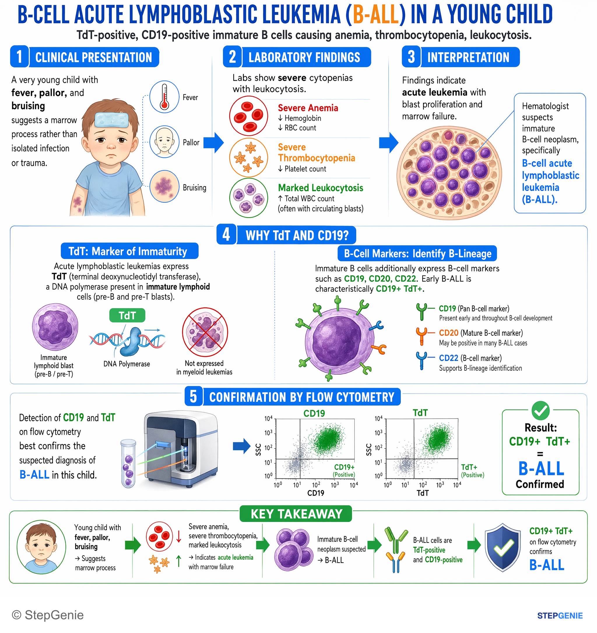 WBC disorders — StepGenie USMLE Step 1 explanation infographic