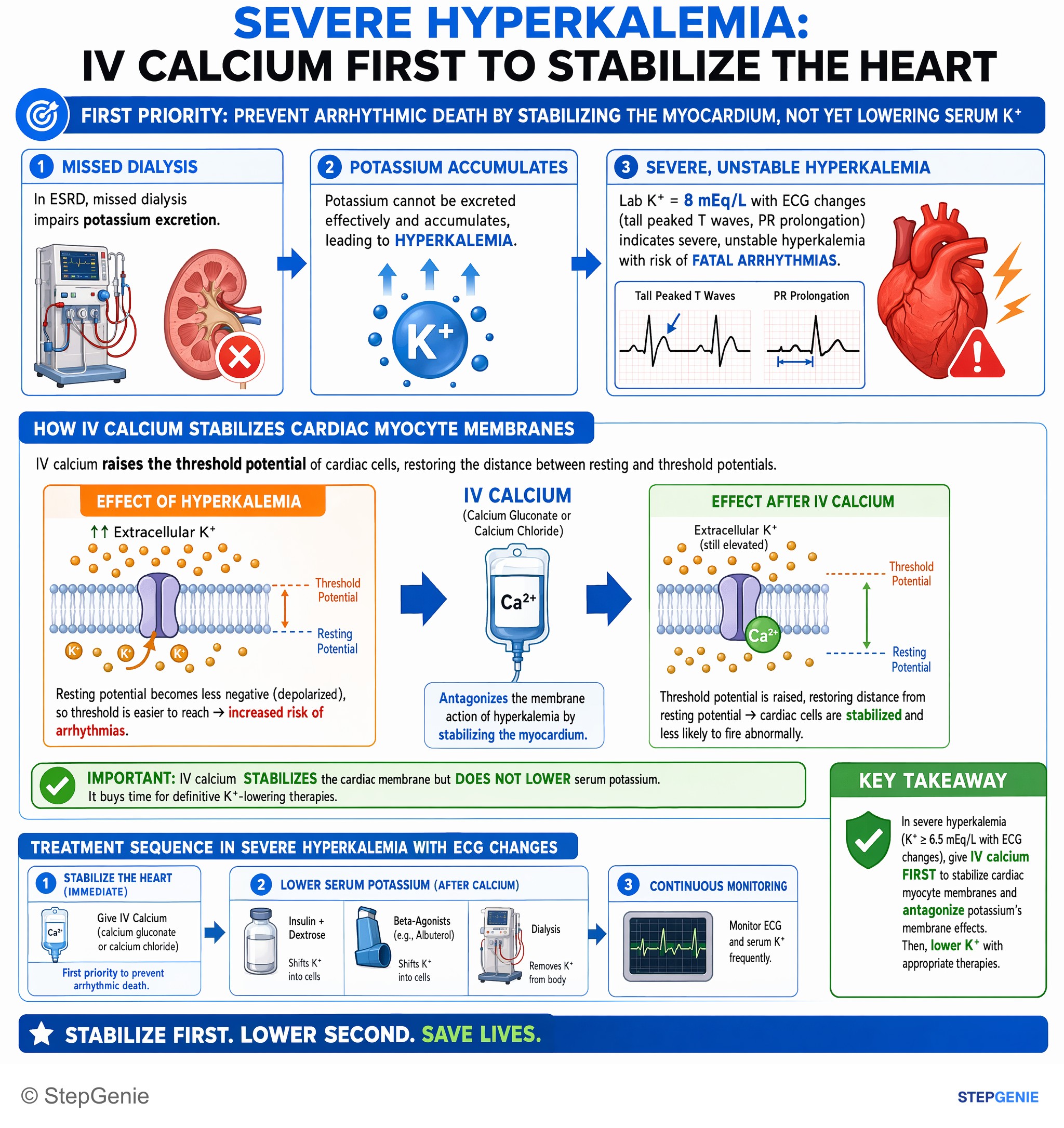Fluid, electrolytes, and acid-base — StepGenie USMLE Step 1 explanation infographic