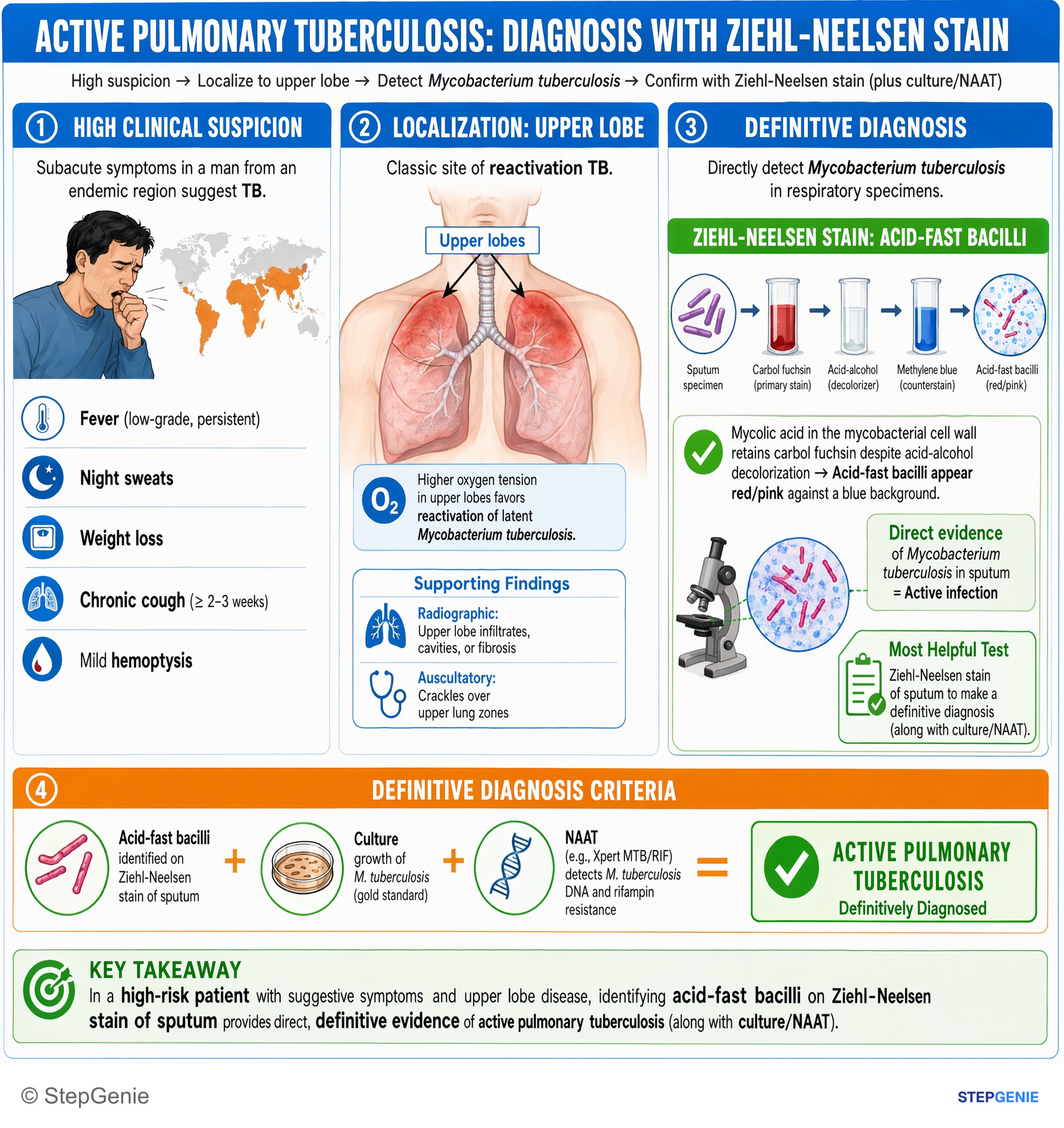 Bacterial infections — StepGenie USMLE Step 2 explanation infographic
