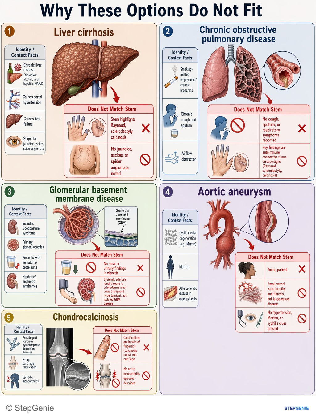 Why the other options are wrong: Limited cutaneous systemic sclerosis (CREST) with Raynaud and sclerodactyly predisposes to pulmonary arterial hypertension, a…